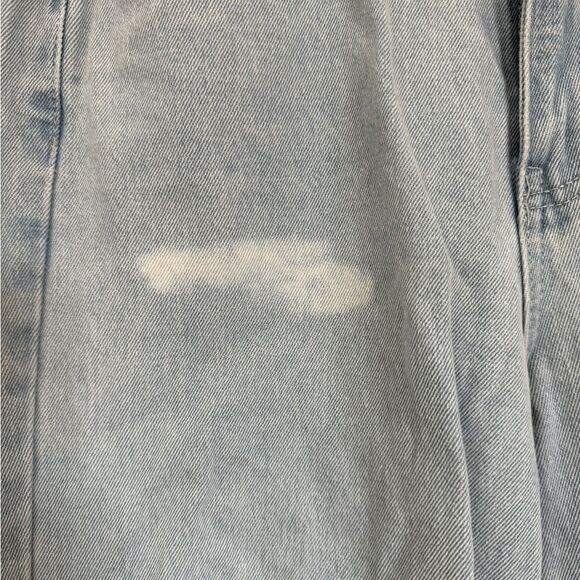RSQ Baggy Jean Women 26 Light Blue Distressed Denim Tapered Organic Cott… - Picture 3 of 6